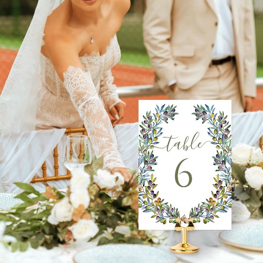 Invitation Chiffres de la table de mariage de la couronne des