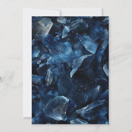 Invitation Chiffres de sorcière Boho bleu foncé Fête des mari (Dos)