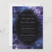 Invitation Chiffres de sorcière Boho pourpre foncé Mariage no (Devant)