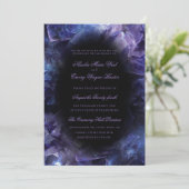 Invitation Chiffres de sorcière Boho pourpre foncé Mariage no (Debout devant)
