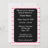 Invitation Chiffres roses Vêtements pour bébés et douches pou (Dos)