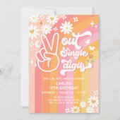 Invitation Chiffres simples Peace Out 10e anniversaire Super (Devant)