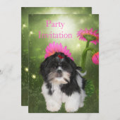 Invitation Chih Tzu Chien et Fleurs (Devant / Derrière)