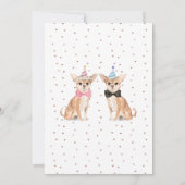 Invitation Chihuahua Chien Bride Mariage de chambre de chien (Dos)