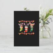 Invitation Chihuahua lumières de Noël Funny Amoureux des chie (Debout devant)