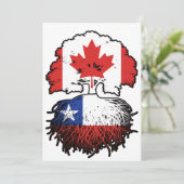 Invitation Chili Chilien Canada Drapeau des racines d'arbres (Debout devant)