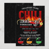 Invitation Chili Cookoff Cook Off Fundraiser Community Party (Devant / Derrière)