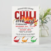 Invitation Chili Cookoff Cook Off Fundraiser Community Party (Debout devant)