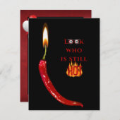 Invitation Chili Pepper fête d'anniversaire (Devant / Derrière)