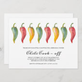 Invitation Chili Pepper Mariage Dîner de répétition Invitatio (Devant / Derrière)