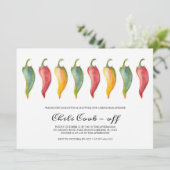 Invitation Chili Pepper Mariage Dîner de répétition Invitatio (Debout devant)