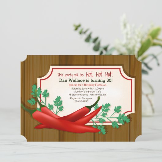 Invitation Chili Peppers (Debout devant)