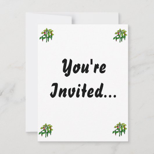 Invitation Chili Plante Nombreux Peppers Graphisme (Devant)