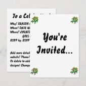 Invitation Chili Plante Nombreux Peppers Graphisme (Devant / Derrière)