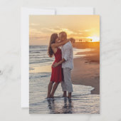 Invitation Chili Red Simple Modern Wedding Enregistrer La Dat (Dos)