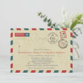 Invitation CHILI / SEATTLE WA USA Airmail | Mariage (Debout devant)