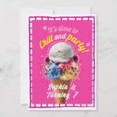 Invitation Chill and Party Ice Cream Birthday (Devant)