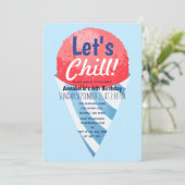 Invitation Chill Anniversaire de enfant du cône de neige (Debout devant)