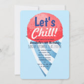 Invitation Chill Anniversaire de enfant du cône de neige (Devant)