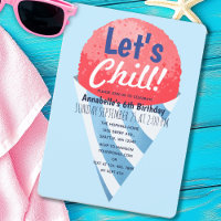 Chill Anniversaire de enfant du cône de neige