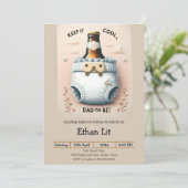 Invitation Chill & Cheer Diaper Bash : Bébé non sexiste (Debout devant)