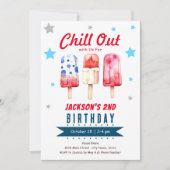 Invitation Chill Out Kids Summer Ice Pop 2e anniversaire (Devant)