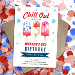 Invitation Chill Out Kids Summer Ice Pop 3e anniversaire<br><div class="desc">Thème d'anniversaire d'été pour les enfants. Facile à personnaliser. Aussi disponible en téléchargement numérique! Printemps,  fêtes d'été Popsicle,  Chill Out,  gâteries cool,  4 juillet fête d'anniversaire</div>