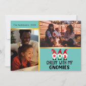Invitation Chillin avec Gnomes Noël Valeur Modèle photo (Devant)