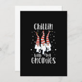 Invitation Chillin Avec Mes Gnomies Jour de Noël Jardin Gnome (Devant / Derrière)