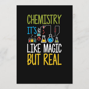 Invitation Chimie C'est magique mais vraiment drôle