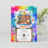 Invitation Chimie de Whimsical Fun Scientifique de Chimie Ann (Debout devant)