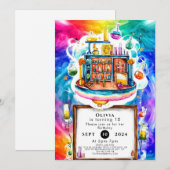 Invitation Chimie de Whimsical Fun Scientifique de Chimie Ann (Devant / Derrière)