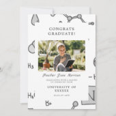 Invitation Chimie moderne Arrière - plan Elements Graduation (Devant)