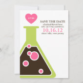 Invitation Chimie Parfaite Mariage Enregistrez la Date (Devant)