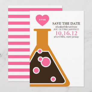 Invitation Chimie Parfaite Mariage Épargnez la Date
