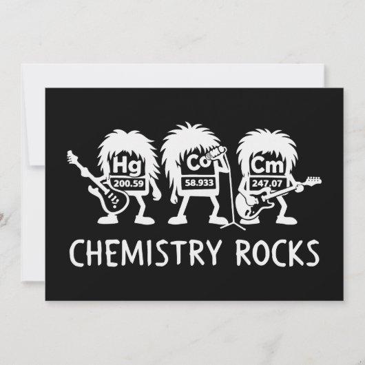 Invitation Chimie Rocks Science Rock Band (Devant)
