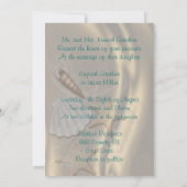 Invitation Chimmering Seashell Plage Turquoise Mariage Invita (Dos)