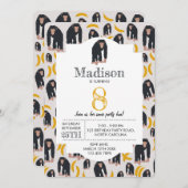 Invitation Chimpanzé singe et Anniversaire de enfant de banan (Devant / Derrière)