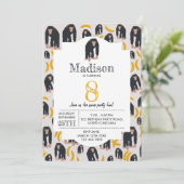 Invitation Chimpanzé singe et Anniversaire de enfant de banan (Debout devant)