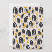 Invitation Chimpanzé singe et Anniversaire de enfant de banan (Dos)