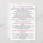 Invitation ChinatiEyebrow Microblading Instructions pour les (Dos)