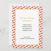 Invitation CHINE Écriture chrétienne personnalisée 50e annive (Dos)