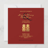 Invitation Chine Mariage double bonheur (Dos)