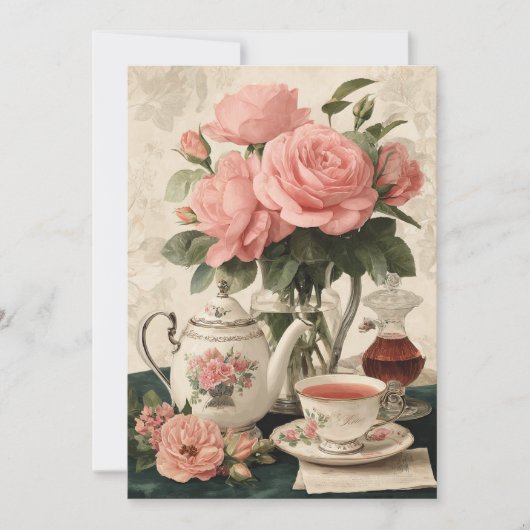 Invitation Chine vintage | Élégance classique (Devant)