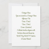 Invitation Chine vintage | Élégance classique (Dos)