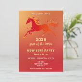 Invitation Chinese New Year 2026 Horse New Year Party (Debout devant)