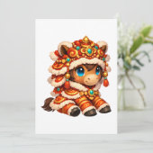 Invitation Chinese New Year Horse 2026 Zodiac (Debout devant)