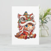 Invitation Chinese New Year Horse 2026 Zodiac (Debout devant)