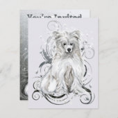 Invitation Chinois Crested Blue (Devant / Derrière)