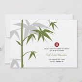 Invitation chinois de mariage d'arbre en bambou (Dos)